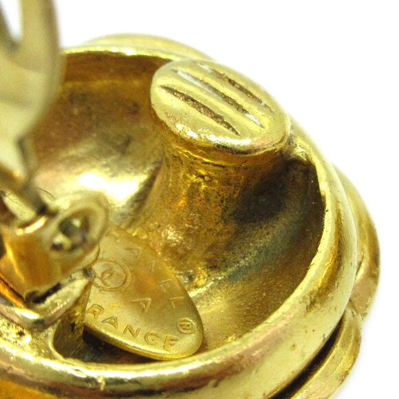 Chanel Triple CC Earrings Clip-On Gold - Picture 4 of 4